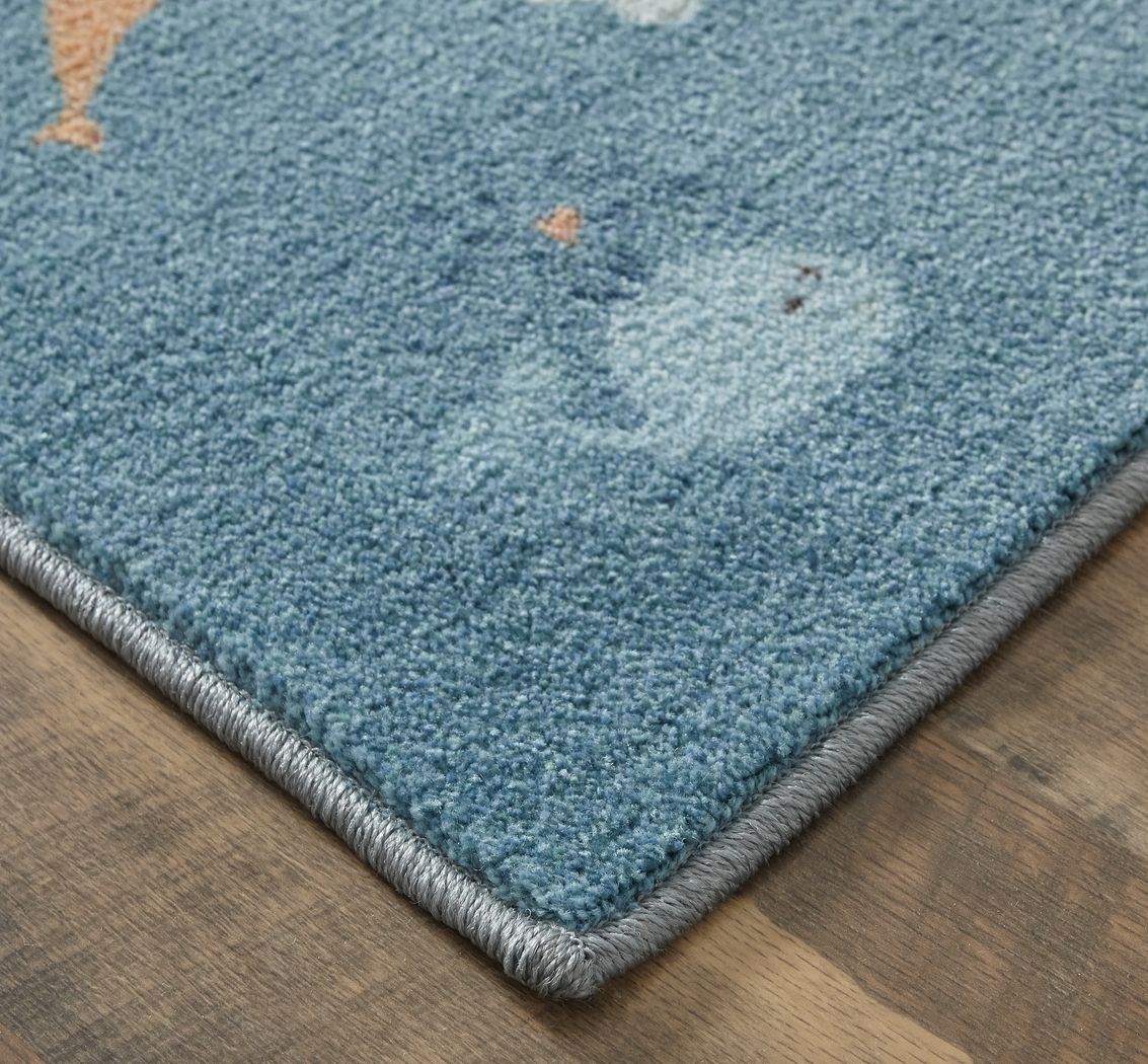 Kids World Of Animals Blue 3' x 5' Rug - Thumbnail - Image 5