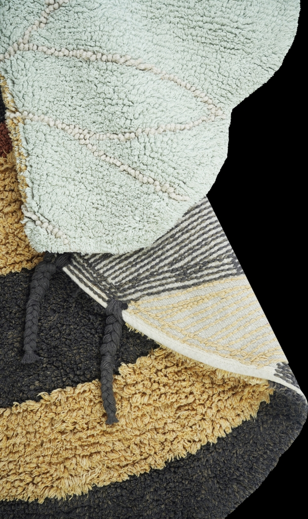 Kids Yellow 3'9 x 5' Machine Washable Bee Rug - Thumbnail - Image 10