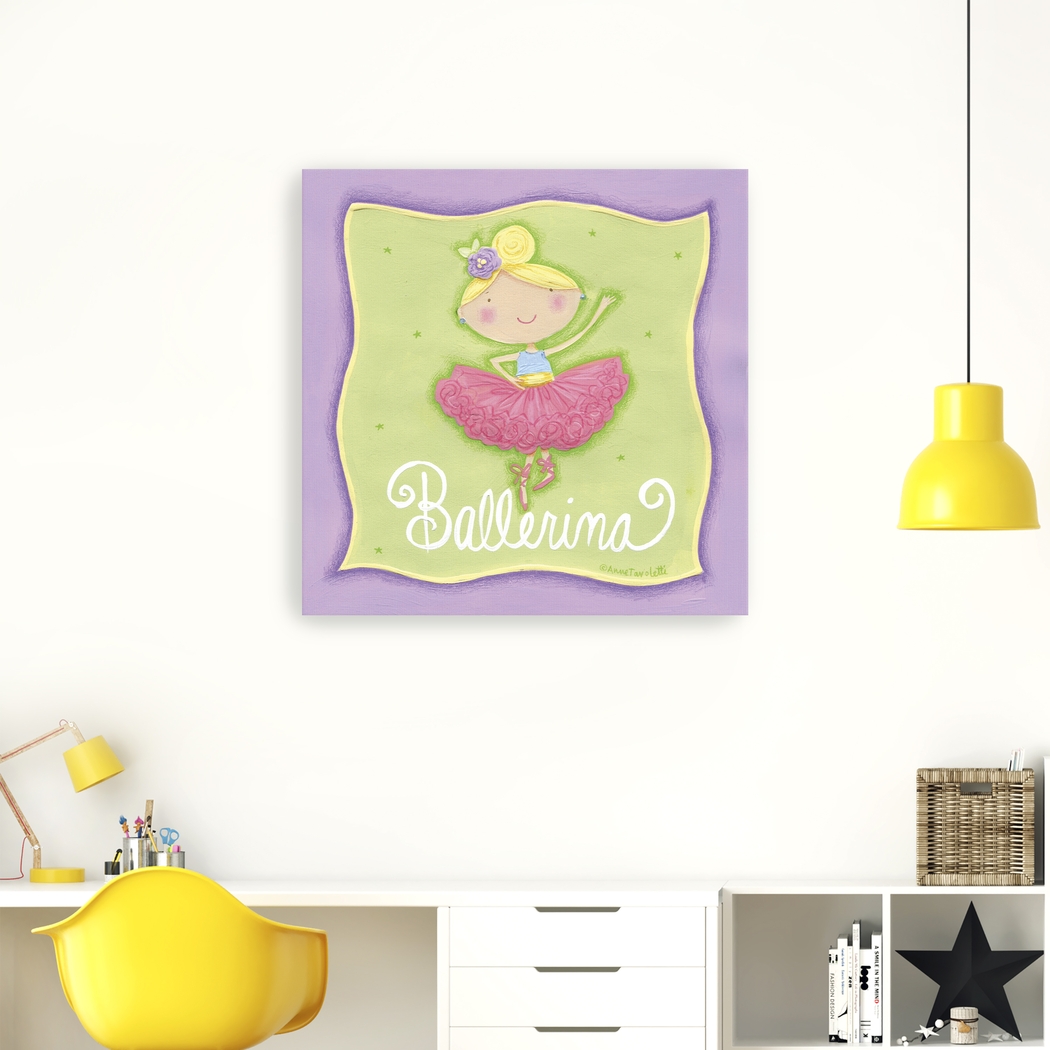 Kids Young Ballerina Green Artwork - Thumbnail - Image 2