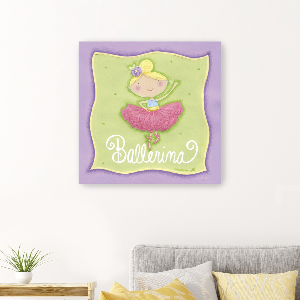 Kids Young Ballerina Green Artwork - Thumbnail - Image 3