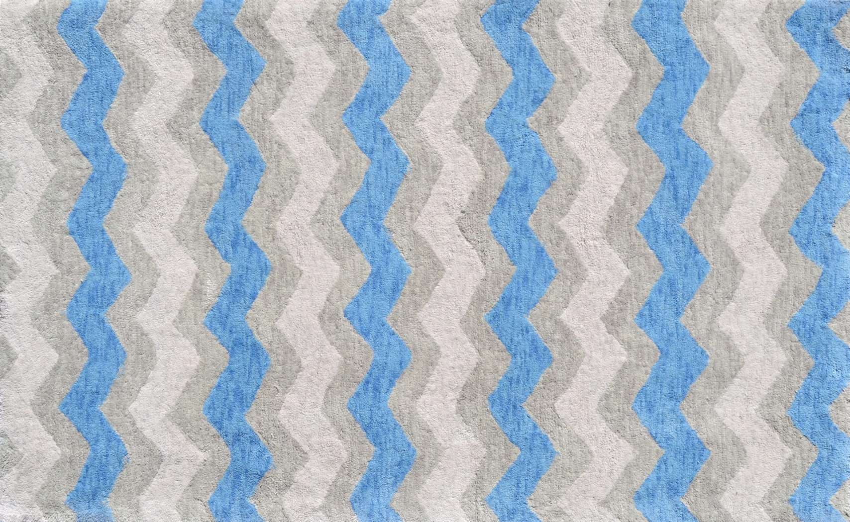 Kids Ziggy Waves Blue 2'8 x 4'8 Rug - Thumbnail - Image 1