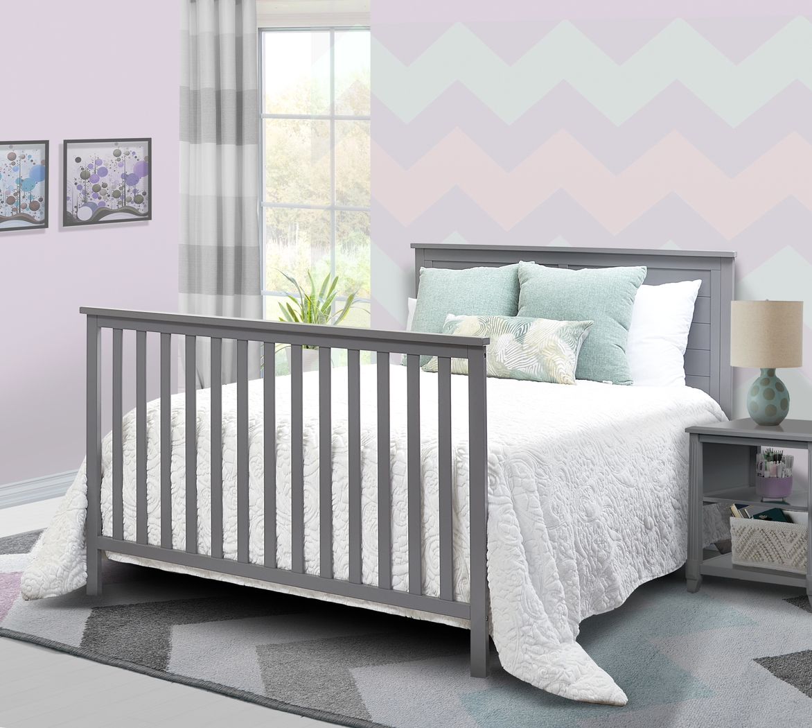 Kids Zivau Gray Convertible Crib - Thumbnail - Image 2