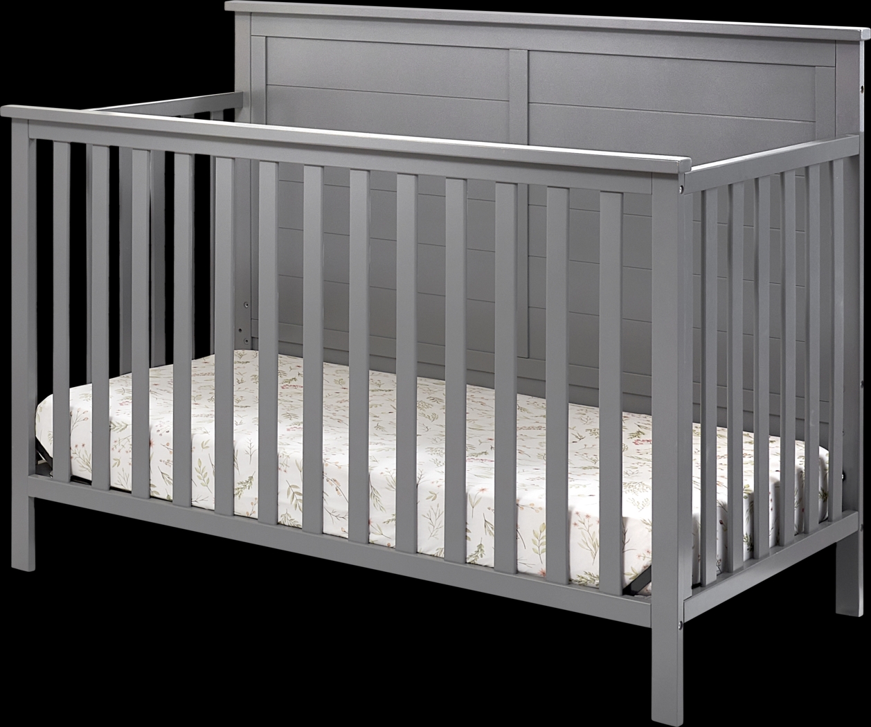 Kids Zivau Gray Convertible Crib - Thumbnail - Image 1