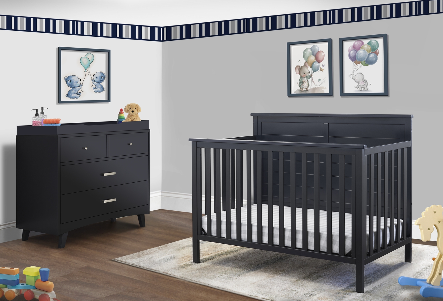 Kids Zivau Midnight Convertible Crib - Thumbnail - Image 2