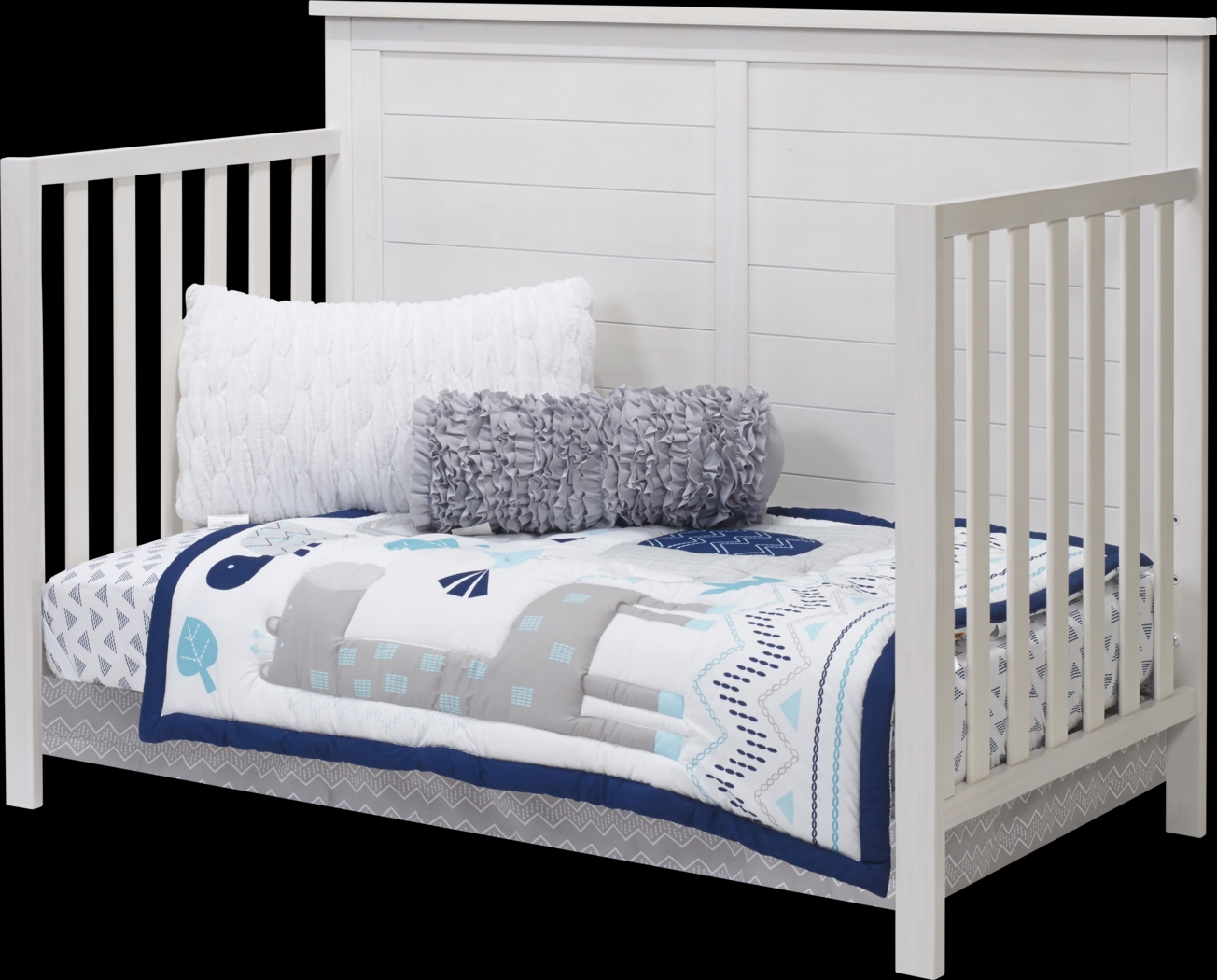 Kids Zivau White Convertible Crib - Thumbnail - Image 4