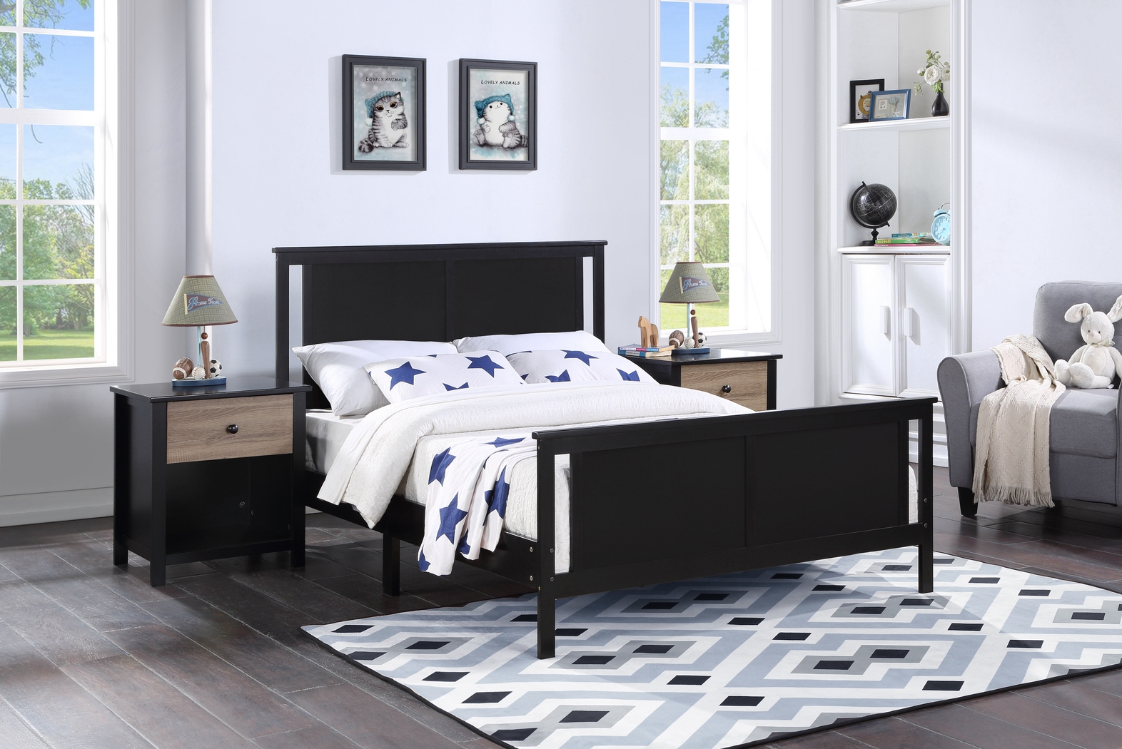 Kids Zolari Black Full Bed - Thumbnail - Image 2