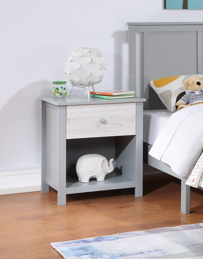 Kids Zolari Gray Nightstand - Thumbnail - Image 2