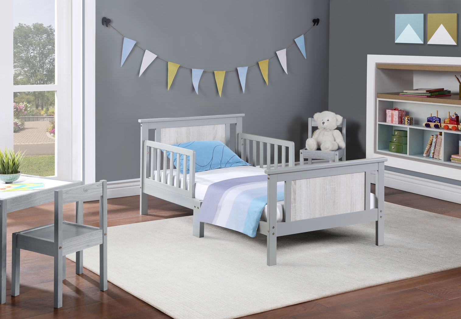 Kids Zolari Gray Toddler Bed - Thumbnail - Image 2