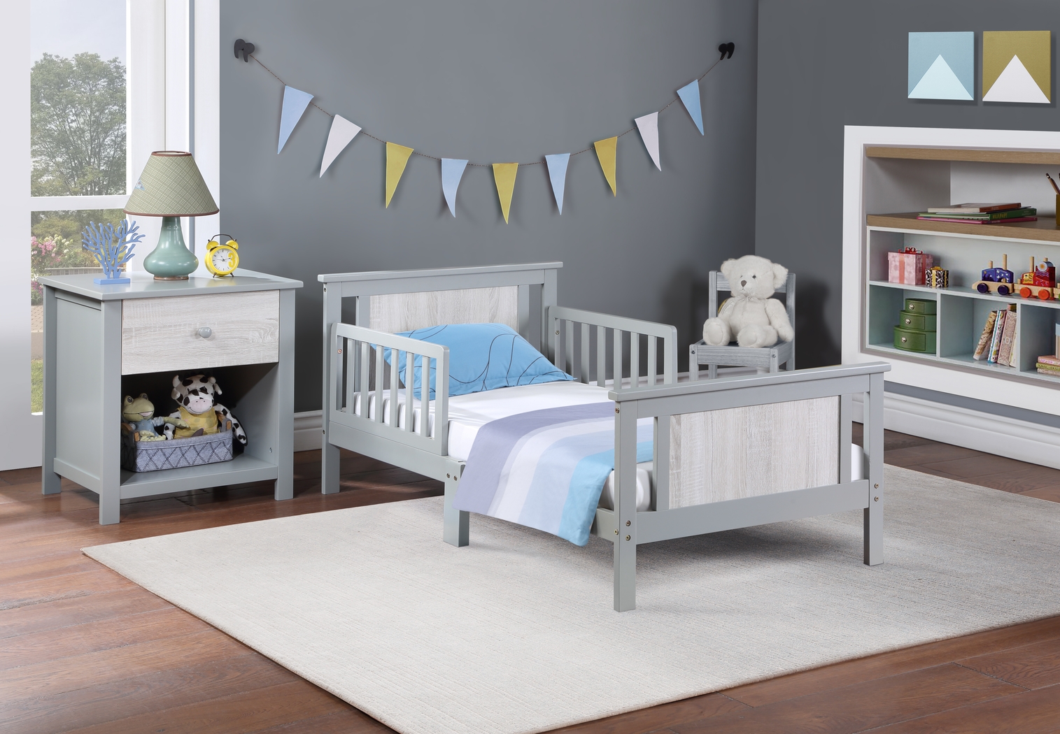 Kids Zolari Gray Toddler Bed - Thumbnail - Image 3