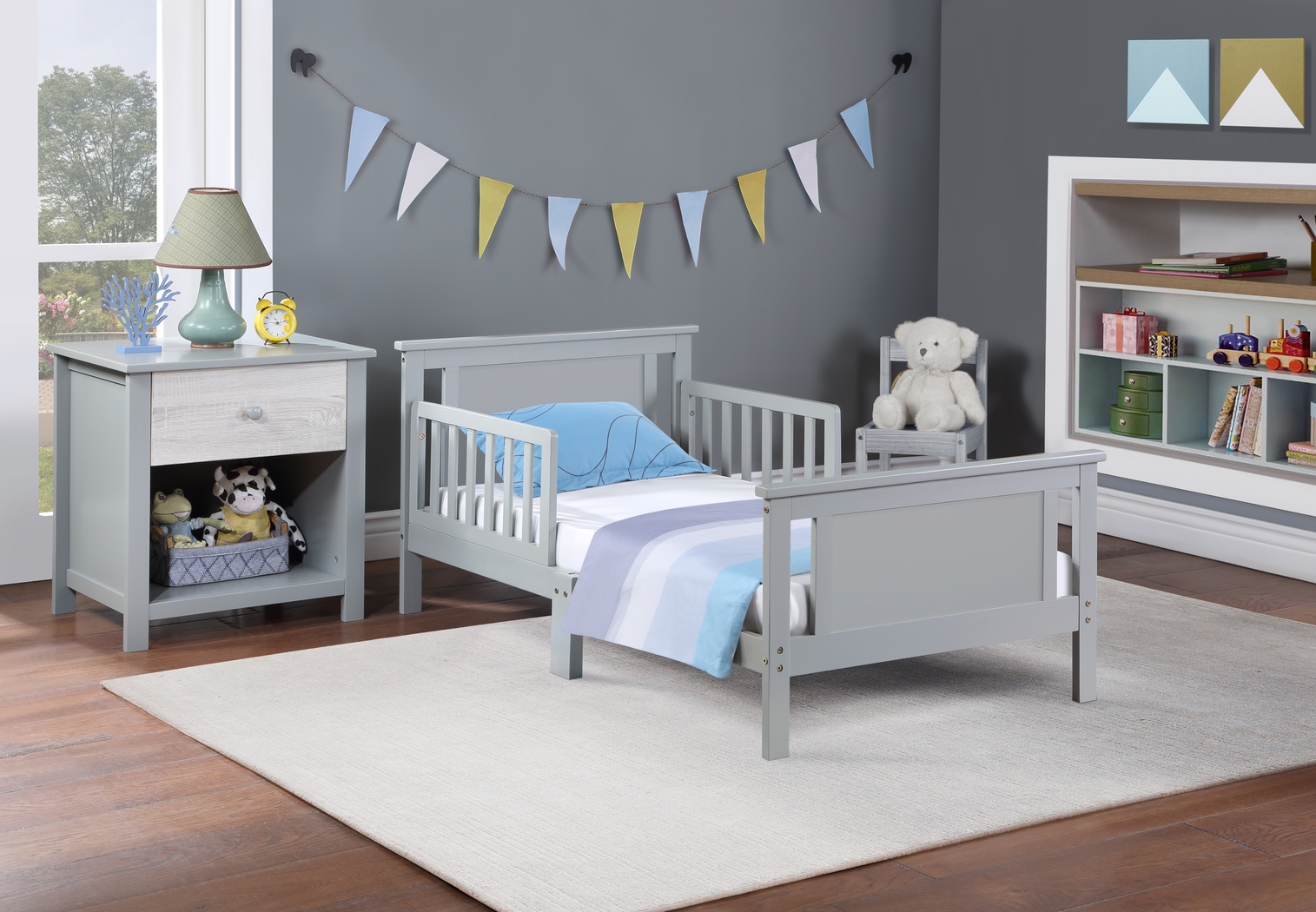 Kids Zolari Gray Toddler Bed - Thumbnail - Image 4