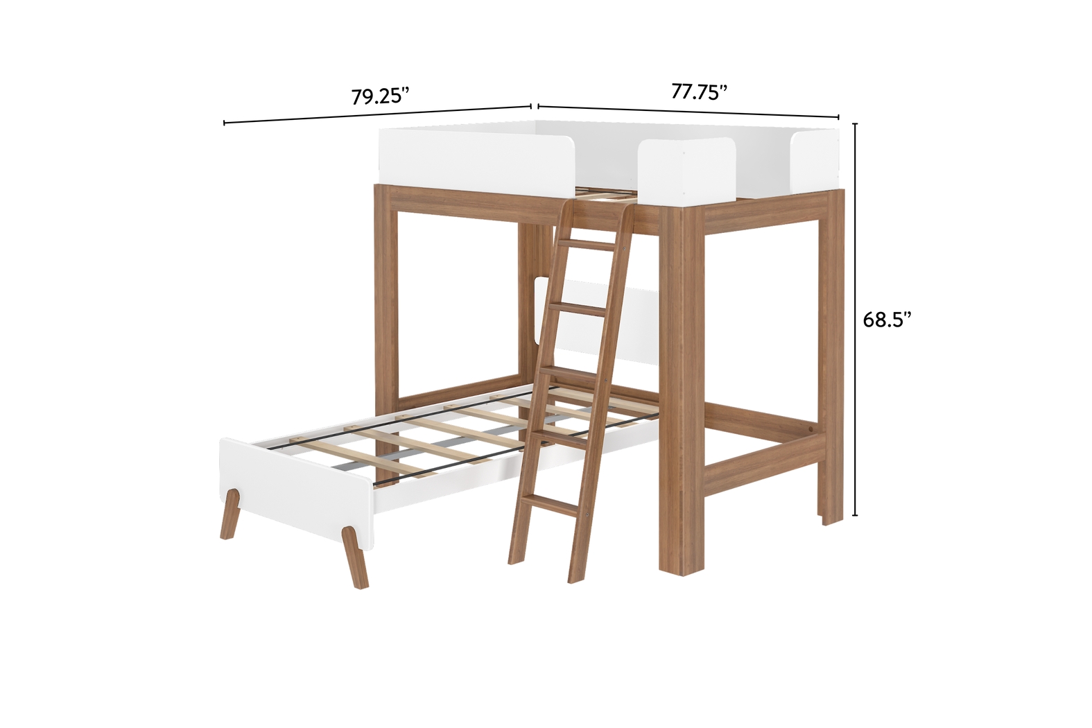 Kids Zuzana I Pecan White Twin/Twin Bunk Bed - Thumbnail - Image 6