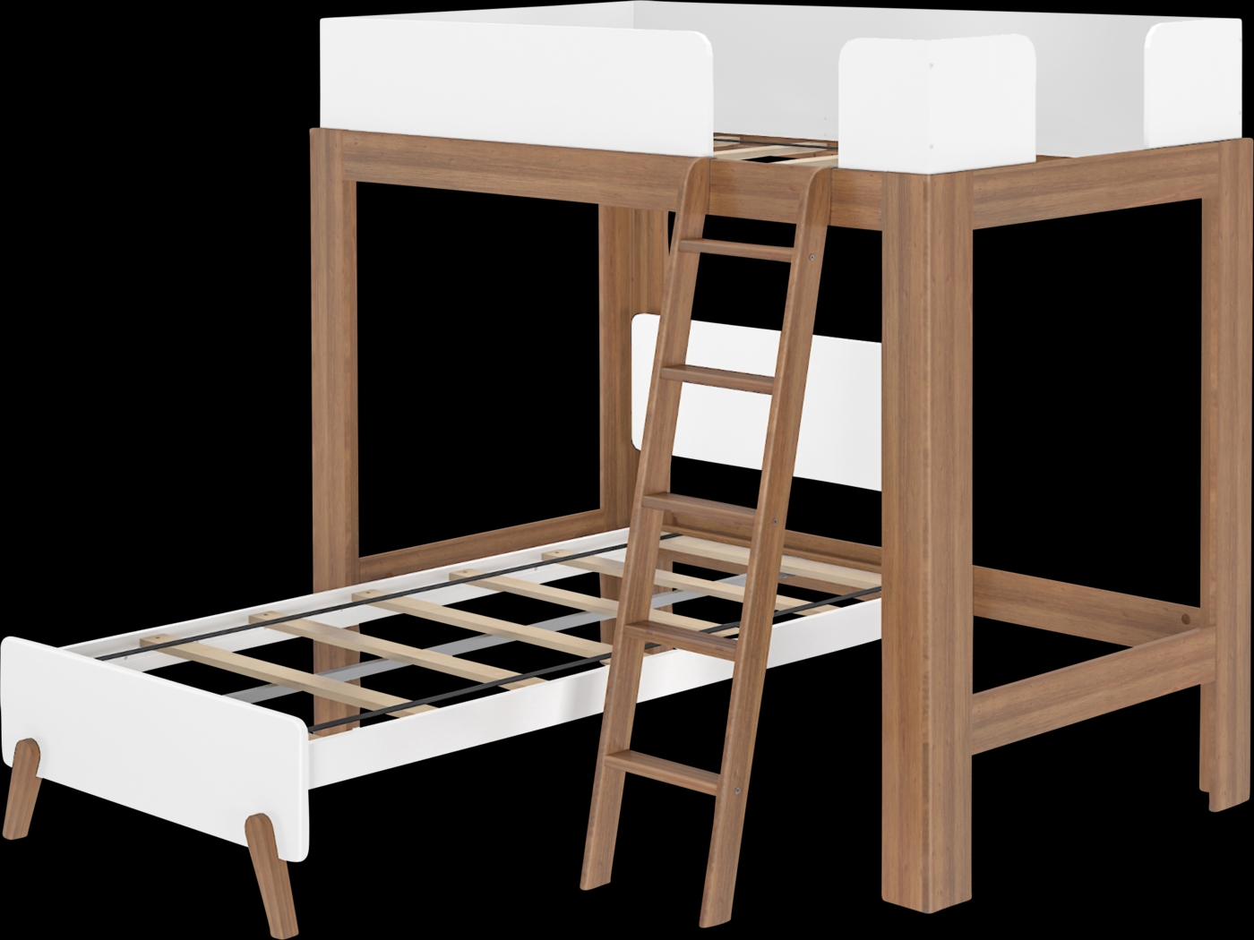 Kids Zuzana I Pecan White Twin/Twin Bunk Bed - Thumbnail - Image 1