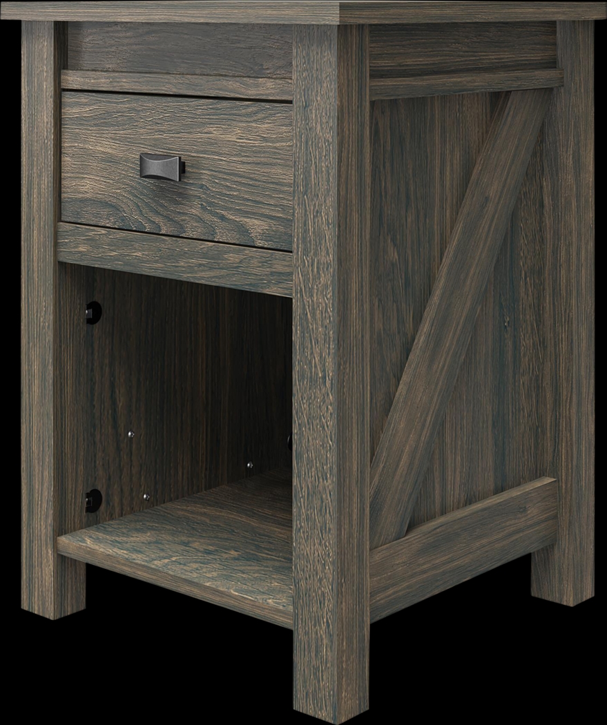 Kiedel Oak Nightstand - Thumbnail - Image 2