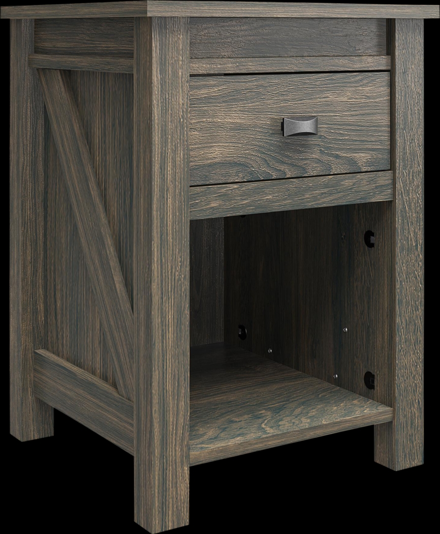 Kiedel Oak Nightstand - Thumbnail - Image 3