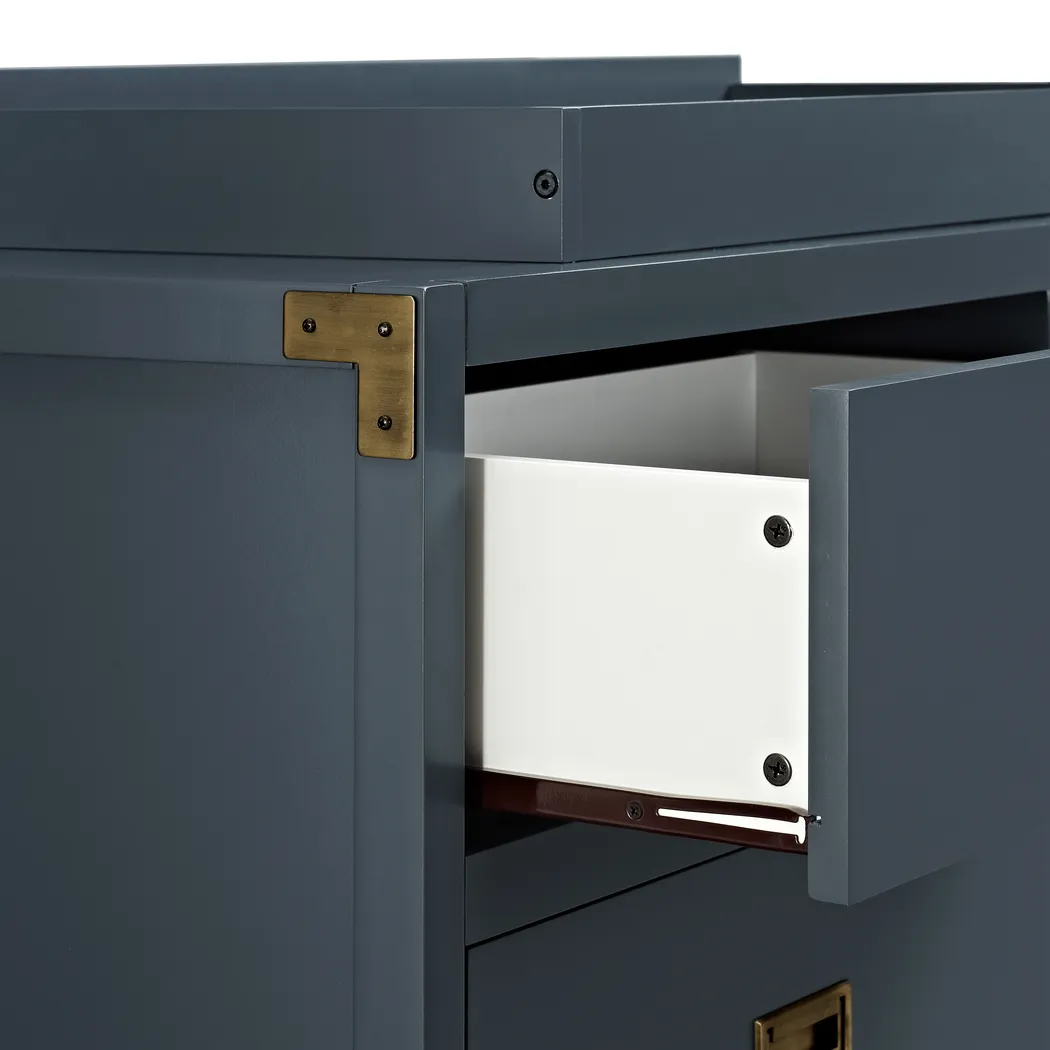 Kiernan Blue Dresser and Topper Set - Thumbnail - Image 3