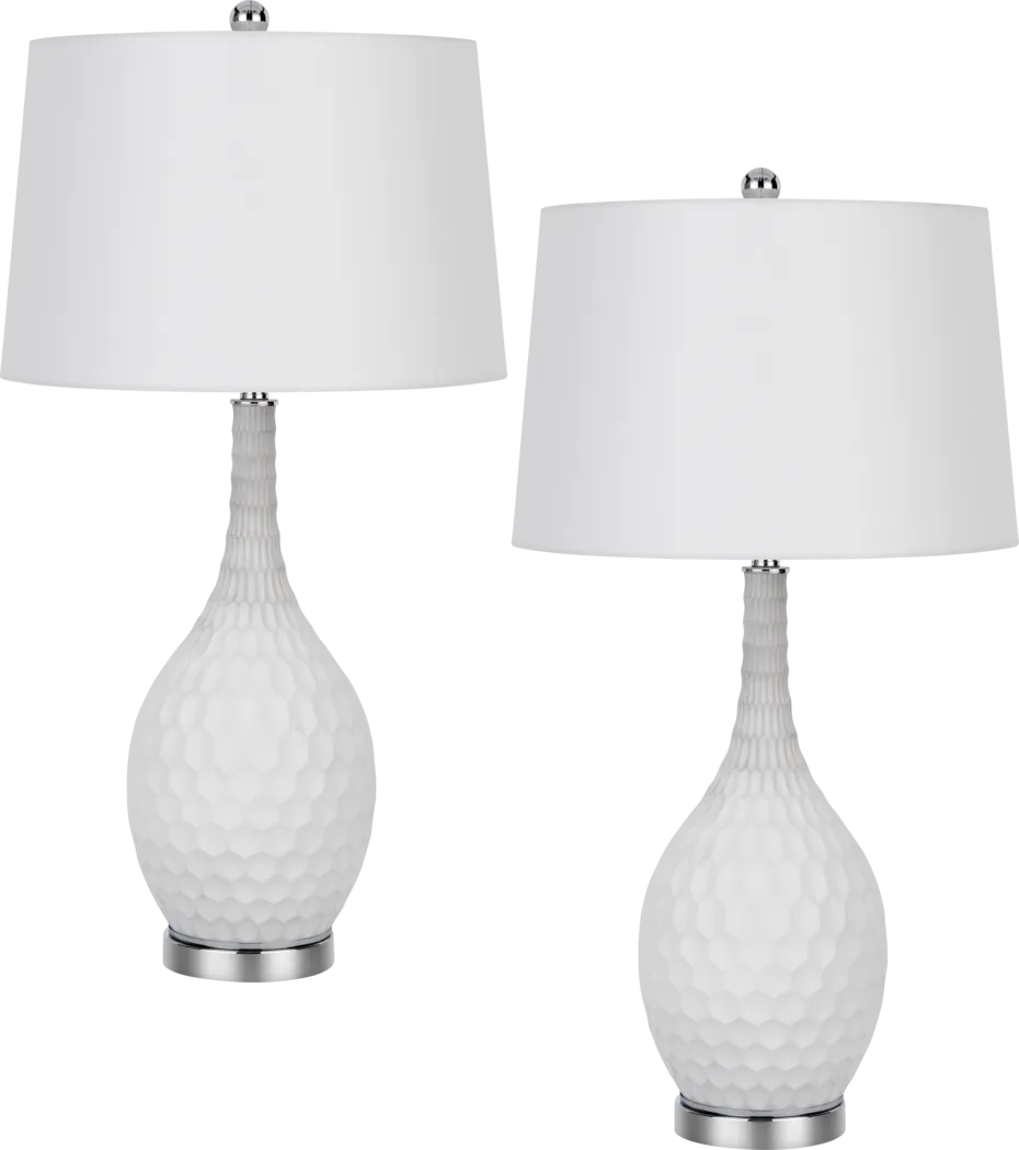 Kilbourne Club White Lamp, Set of 2 - Thumbnail - Image 1