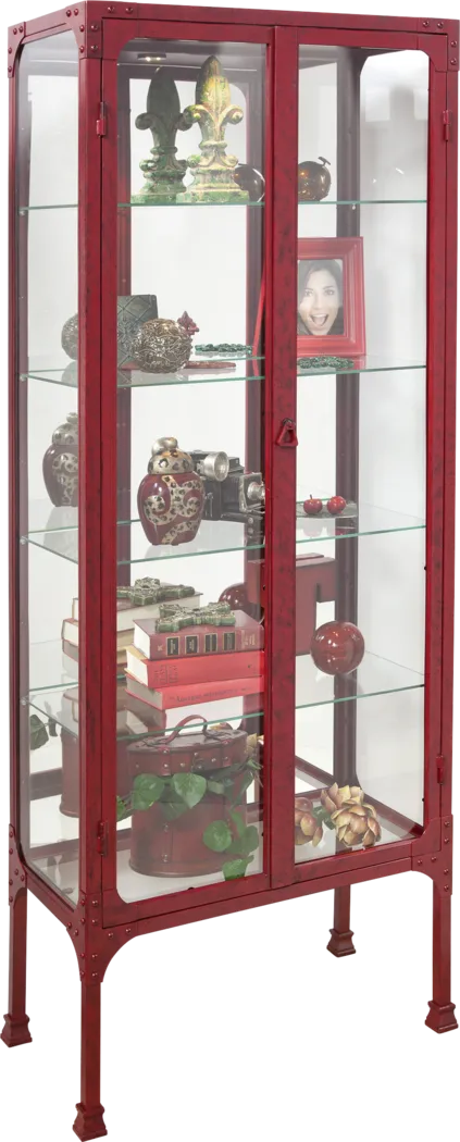 Kildair Red Display Cabinet - Thumbnail - Image 1