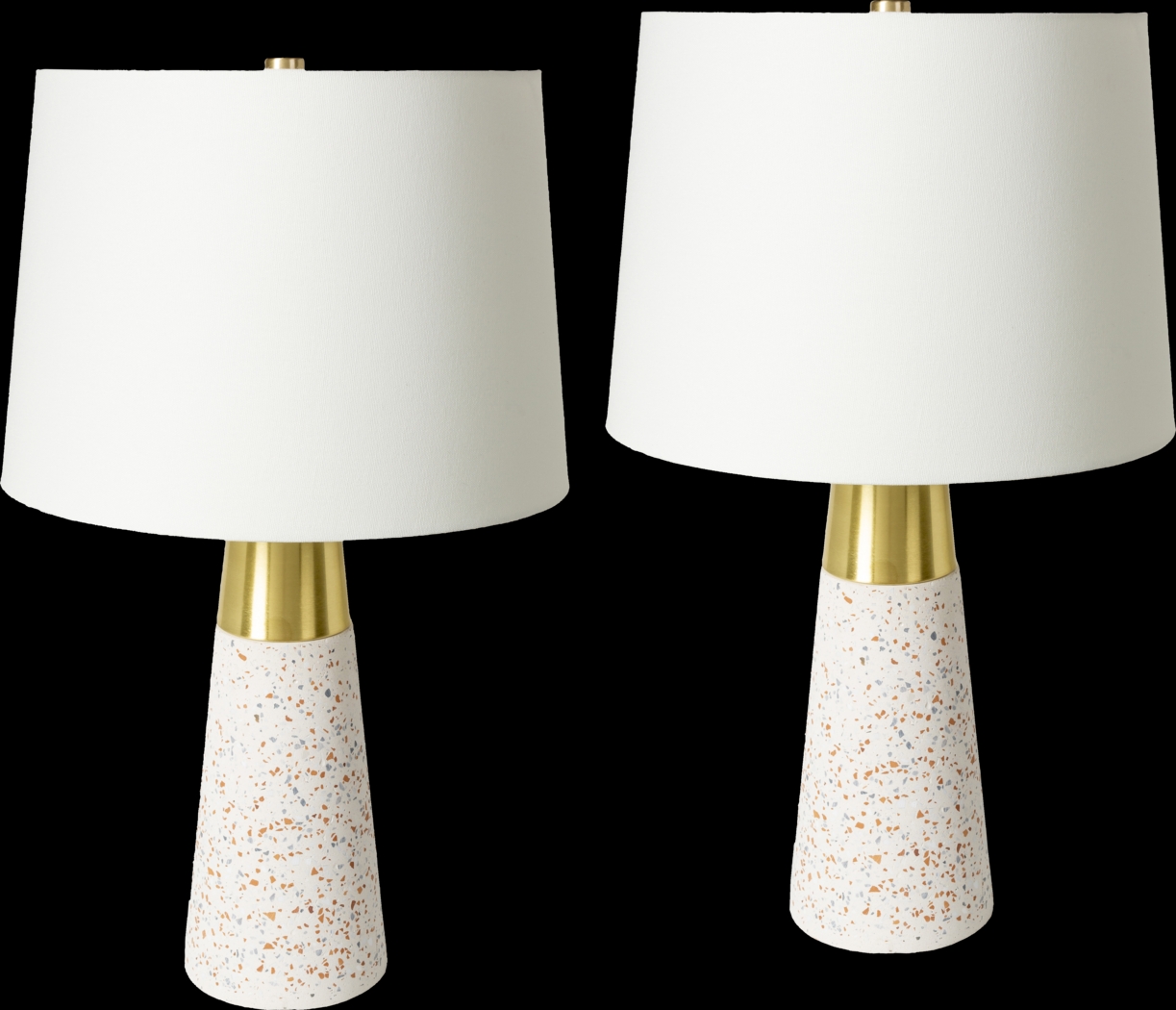 Kildate Edge White Table Lamps, Set of 2 - Thumbnail - Image 1