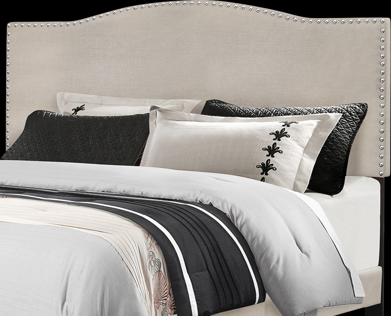 Kiley Dove Gray Queen Upholstered Bed - Thumbnail - Image 2