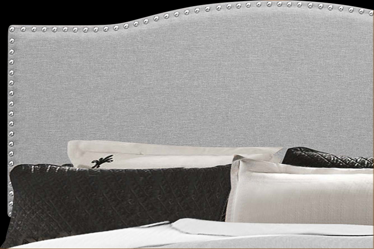 Kiley Gray Full Upholstered Bed - Thumbnail - Image 3