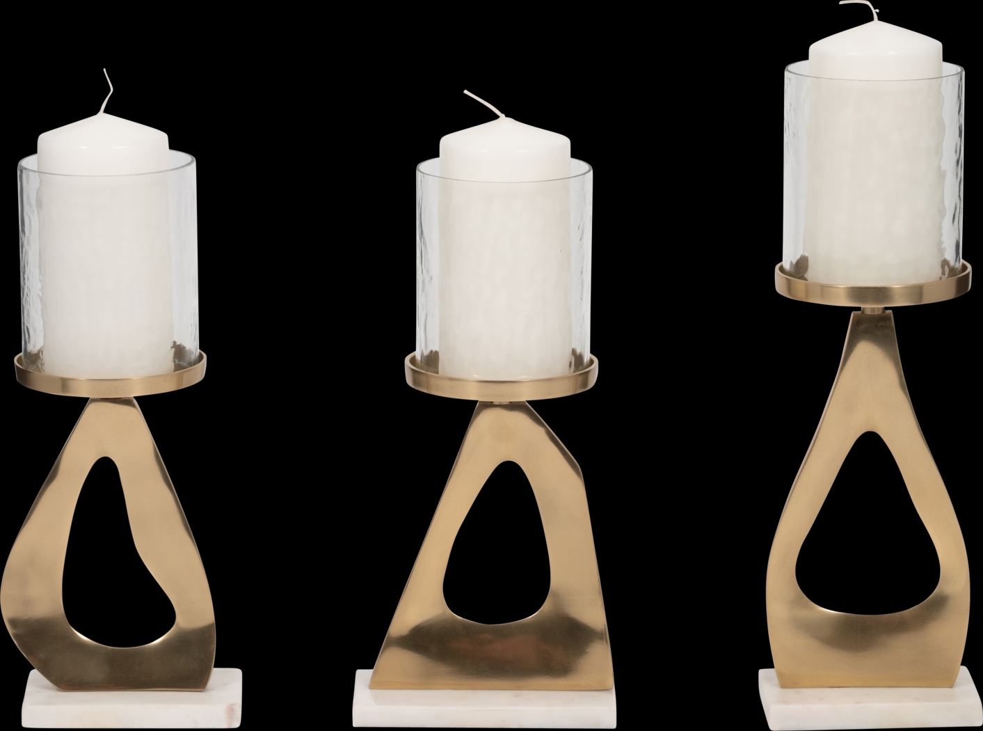 Kilkee Gold Candle Holder, Set of 3 - Thumbnail - Image 2