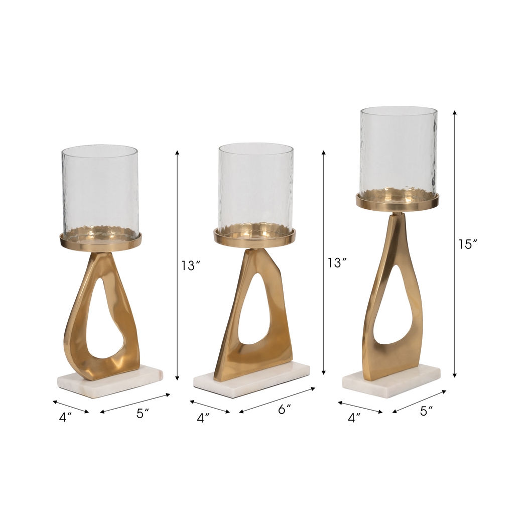 Kilkee Gold Candle Holder, Set of 3 - Thumbnail - Image 8