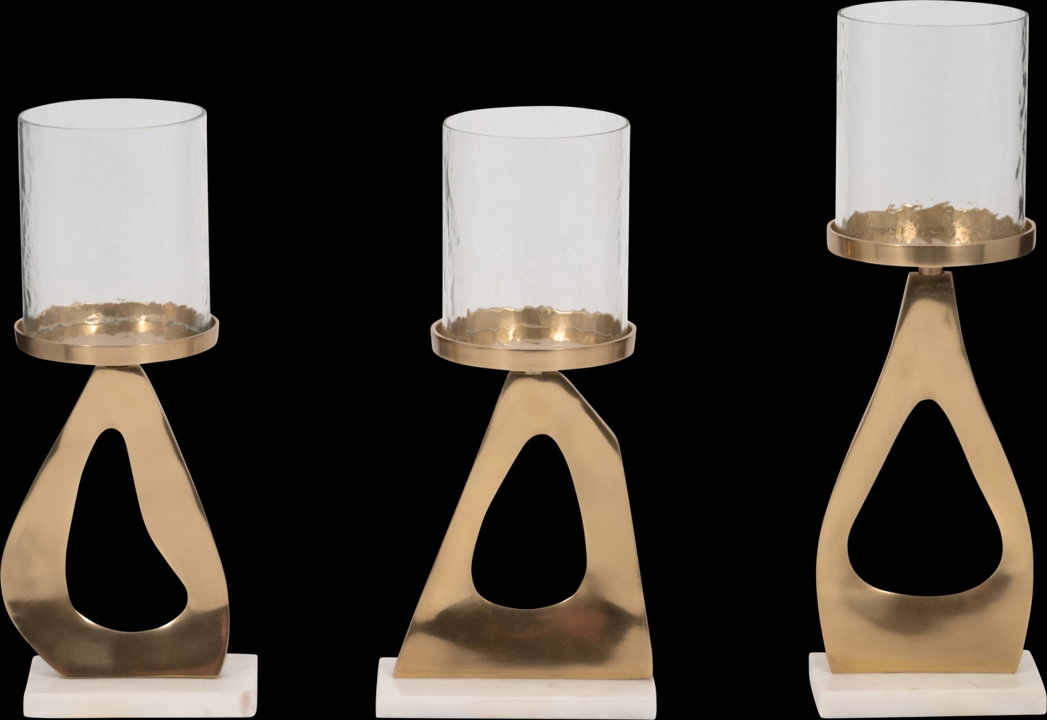 Kilkee Gold Candle Holder, Set of 3 - Thumbnail - Image 1