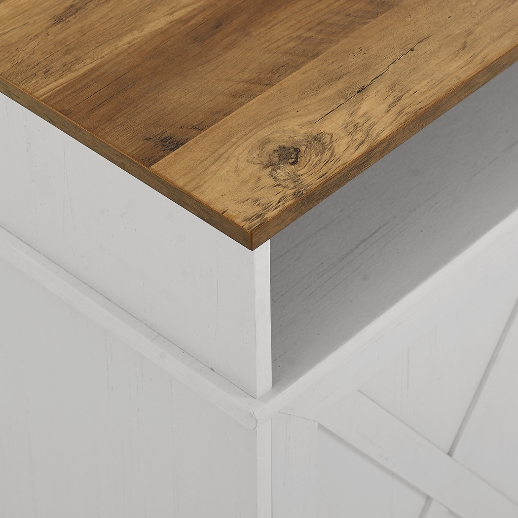 Kilmersdon Barnwood 60 in. Console, With Electric Fireplace - Thumbnail - Image 4