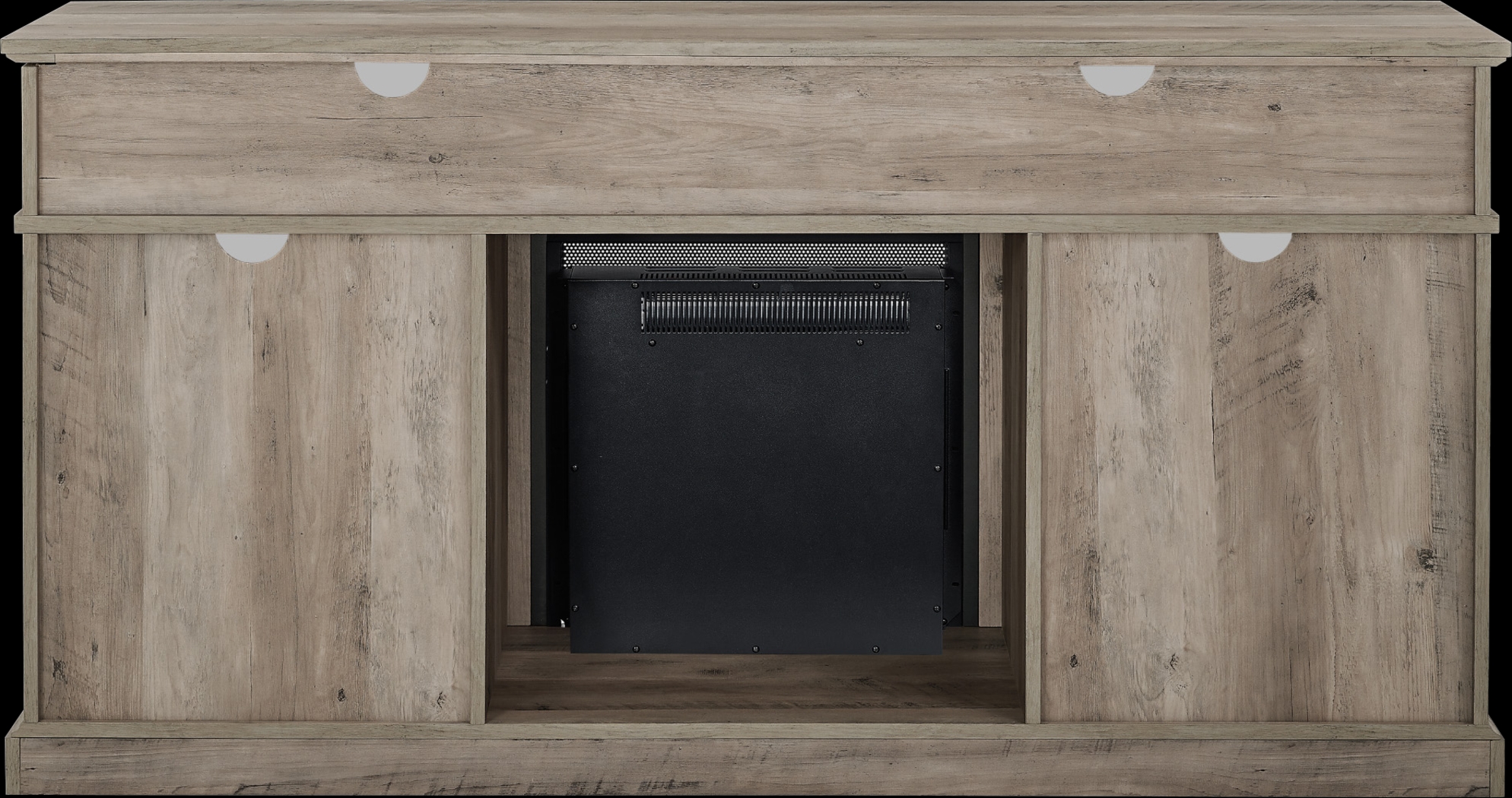 Kilmersdon Gray 60 in. Console, With Electric Fireplace - Thumbnail - Image 3