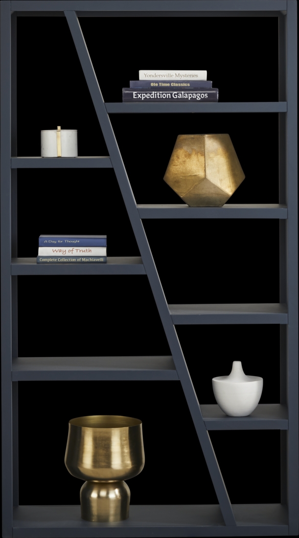 Kimball Junction Dark Blue 40" Room Divider Bookcase - Thumbnail - Image 2