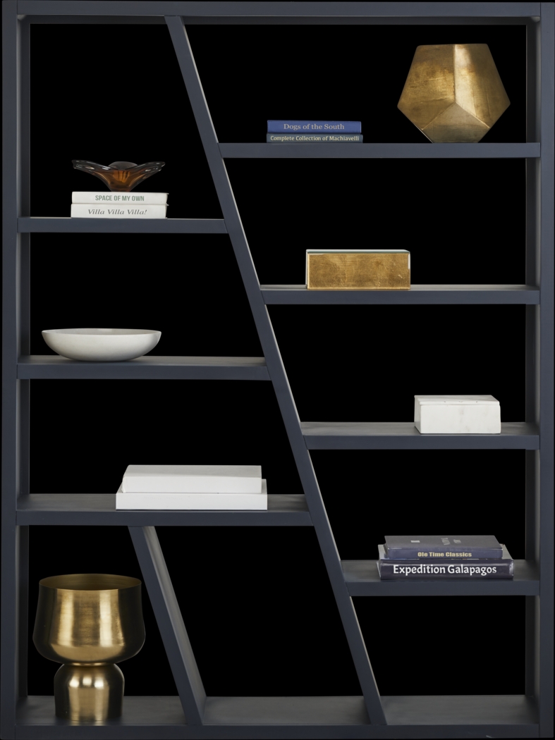 Kimball Junction Dark Blue 54" Room Divider Bookcase - Thumbnail - Image 2