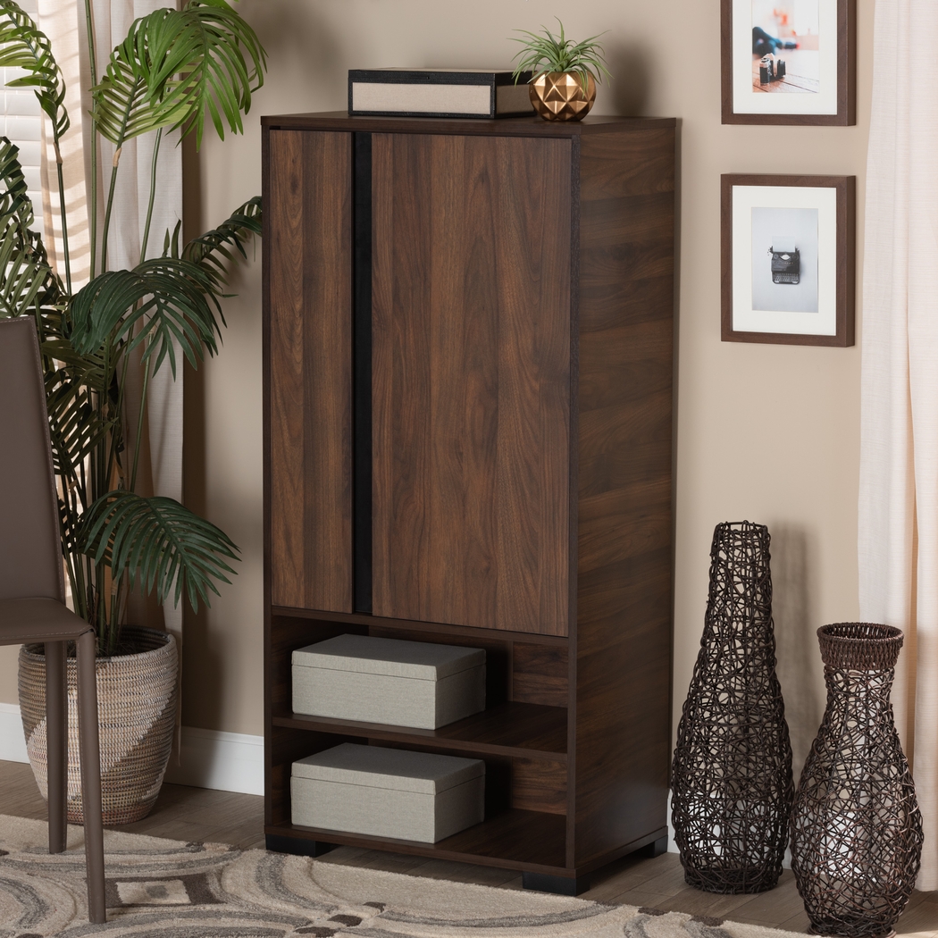 Kimeron Brown Shoe Storage Cabinet - Thumbnail - Image 2