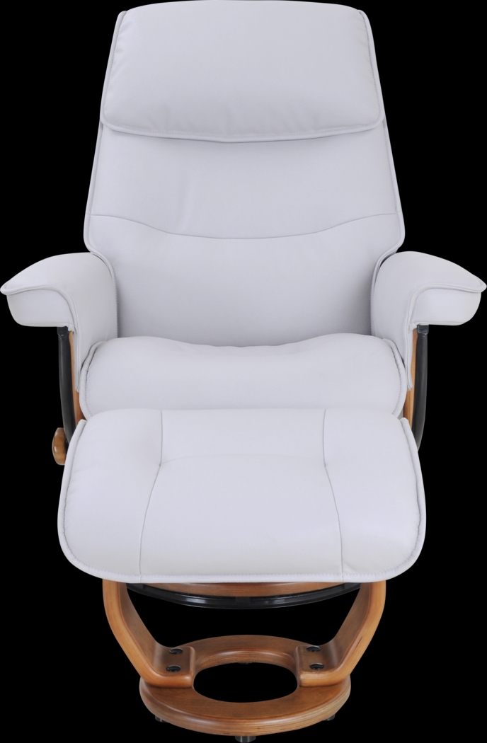 Kimi Way Gray Recliner and Ottoman - Thumbnail - Image 2