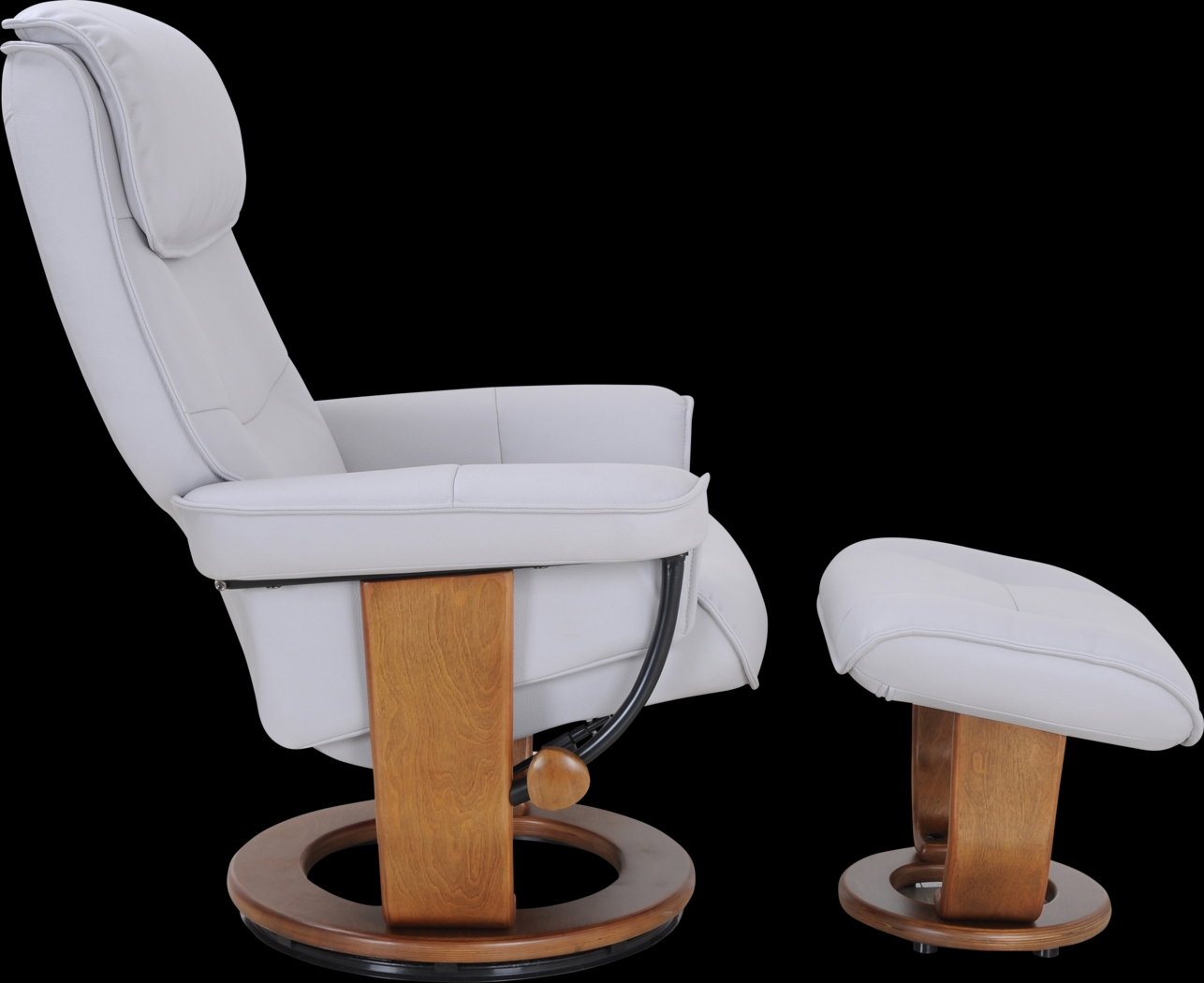 Kimi Way Gray Recliner and Ottoman - Thumbnail - Image 3