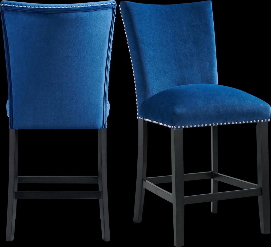 Kimlie Blue Counter Height Chair Set - Thumbnail - Image 1