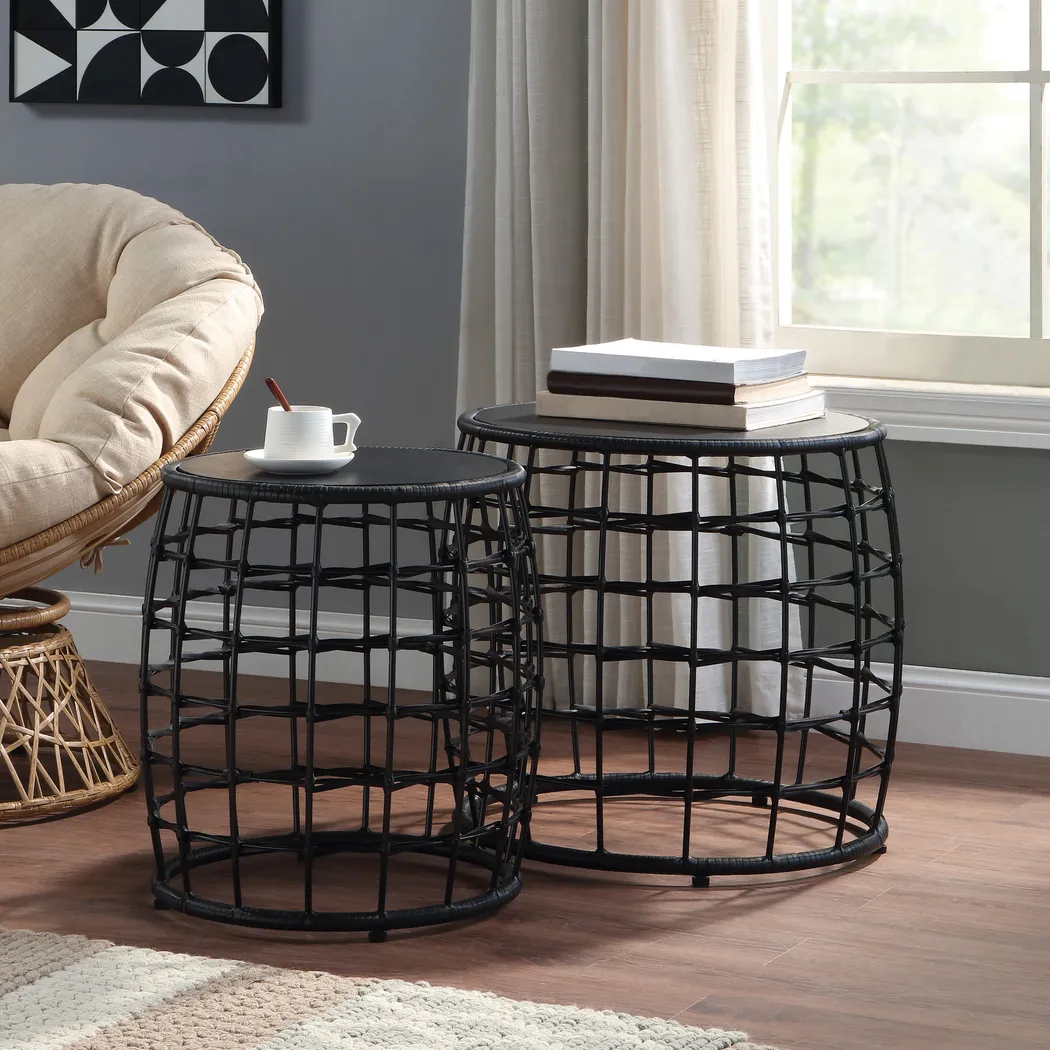 Kimlly Black Nesting Table - Thumbnail - Image 2