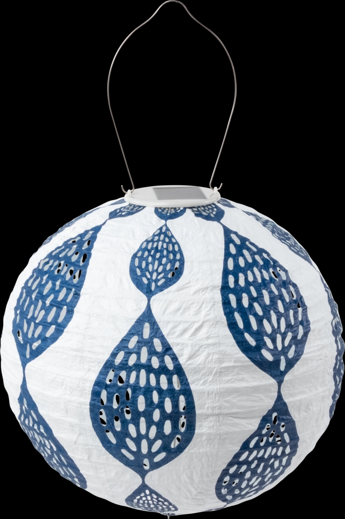 Kimmer Trail Outdoor Blue Solar Lantern - Thumbnail - Image 4