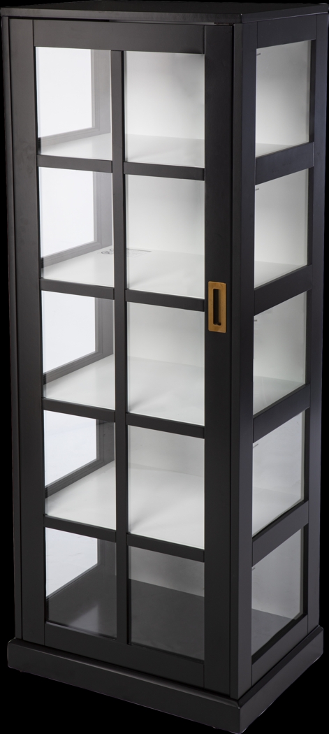 Kimmeridge Black Tall Curio Cabinet - Thumbnail - Image 1