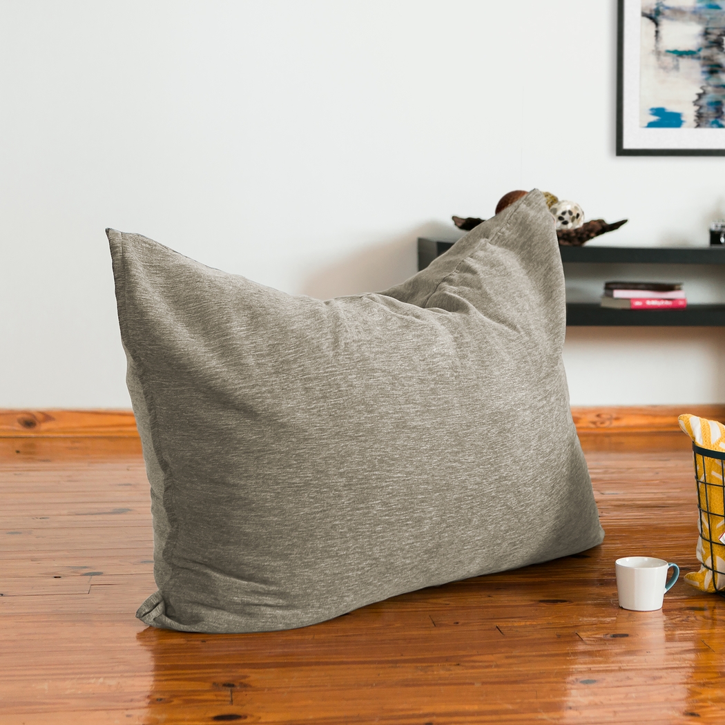 Kids Kimmy Beige Bean Bag Chair and Floor Pillow - Thumbnail - Image 3