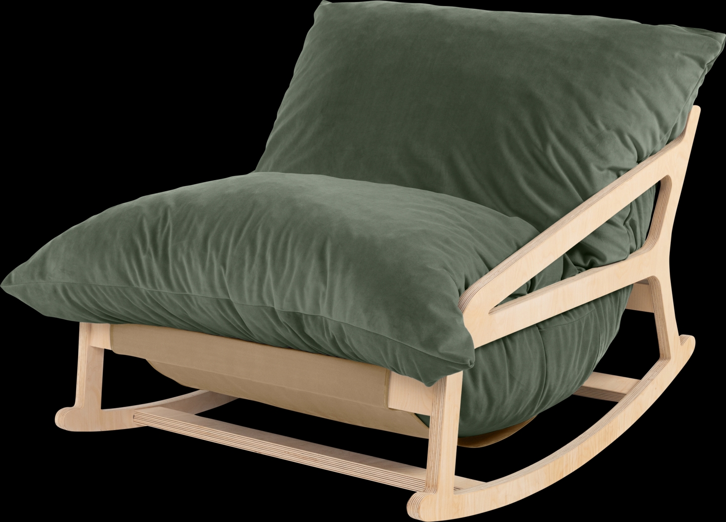 Kimna I Green Bean Bag Rocking Chair - Thumbnail - Image 1