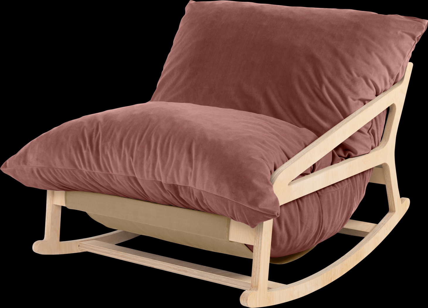 Kimna I Mauve Bean Bag Rocking Chair - Thumbnail - Image 1