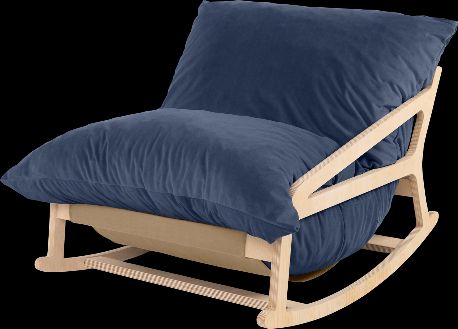 Kimna I Navy Bean Bag Rocking Chair - Thumbnail - Image 1