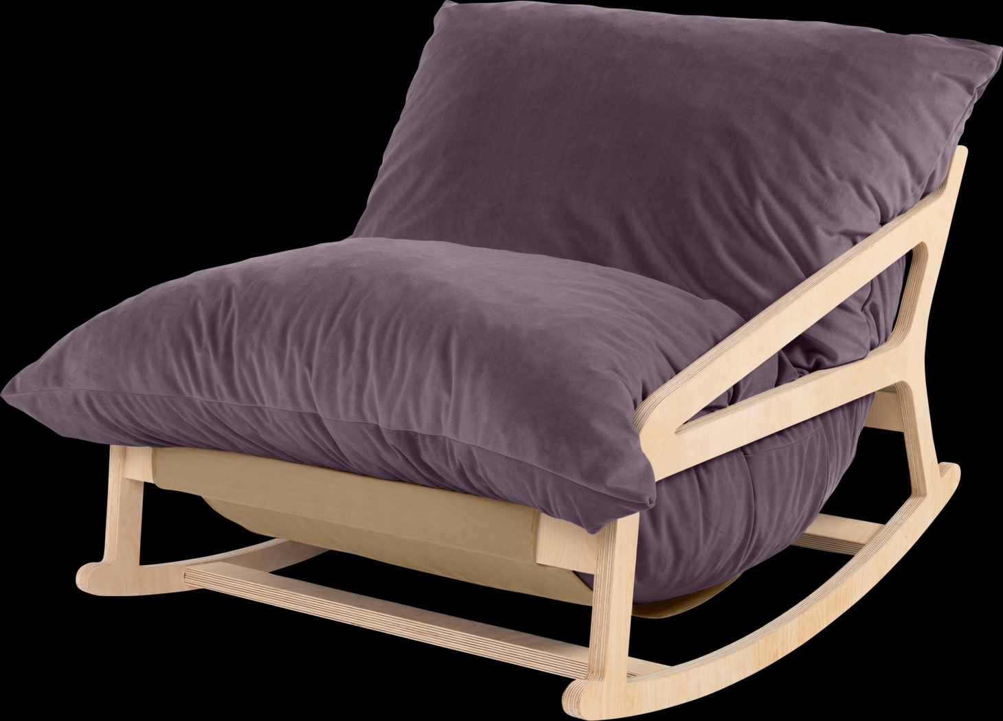 Kimna I Purple Bean Bag Rocking Chair - Thumbnail - Image 1