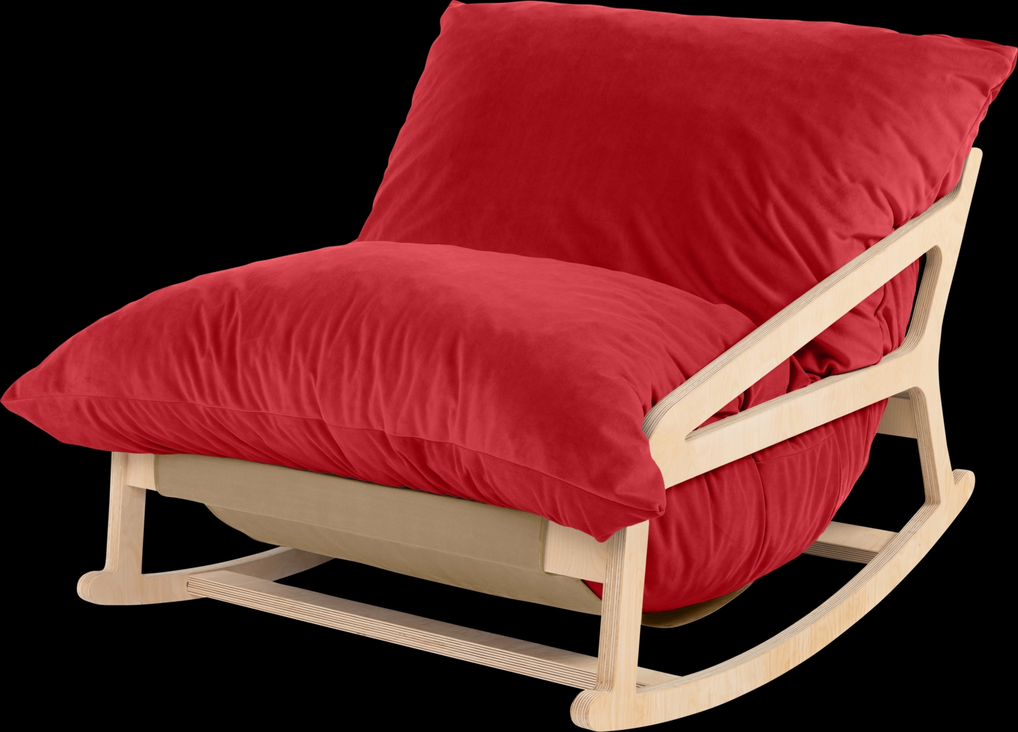 Kimna I Red Bean Bag Rocking Chair - Thumbnail - Image 1