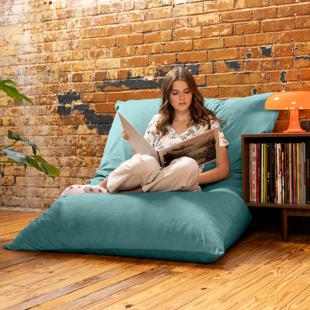 Kimna I Turquoise Bean Bag Rocking Chair - Thumbnail - Image 4