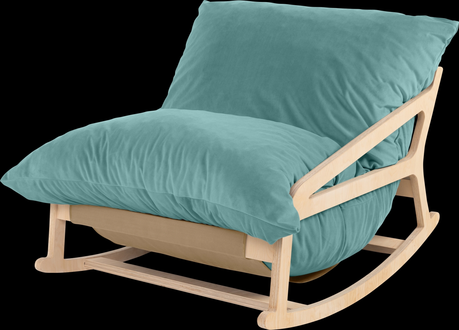 Kimna I Turquoise Bean Bag Rocking Chair - Thumbnail - Image 1