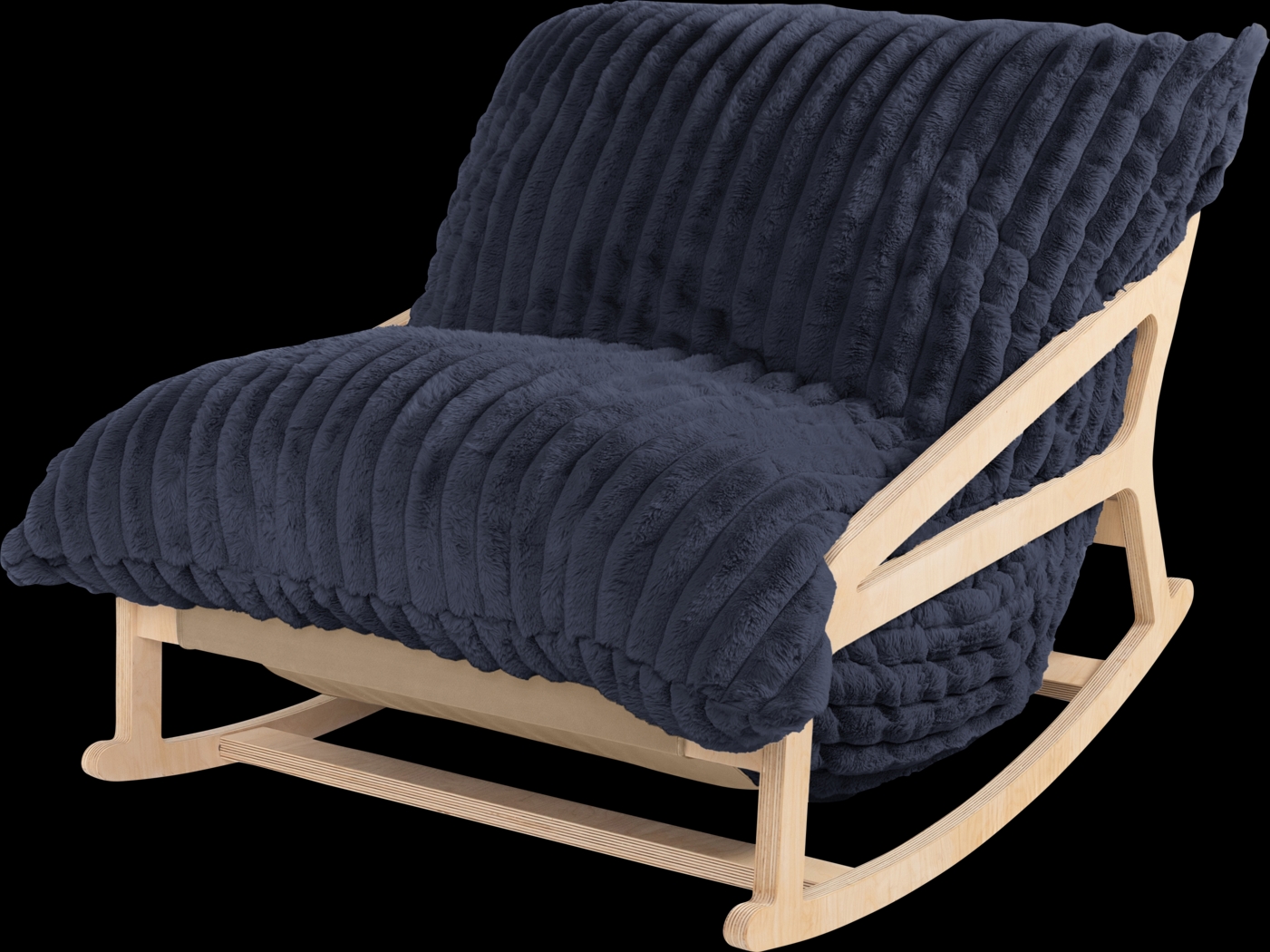 Kimna II Blue Bean Bag Rocking Chair - Thumbnail - Image 1