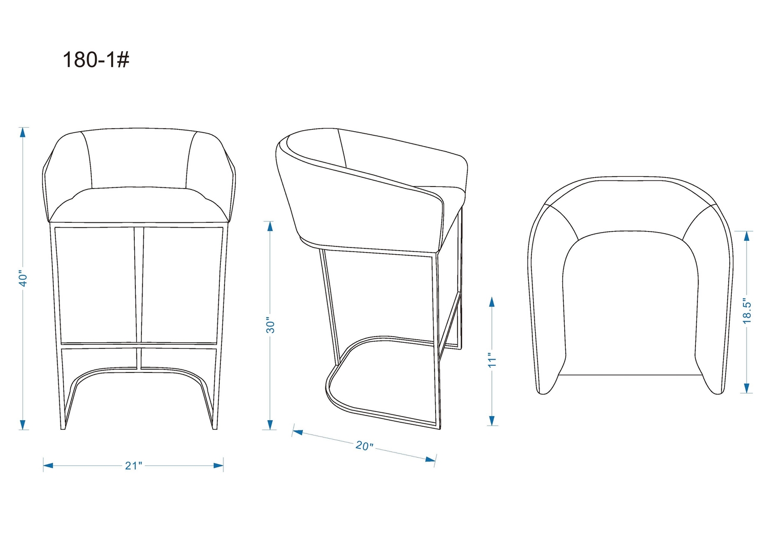 Kimron Beige Barstool - Thumbnail - Image 6