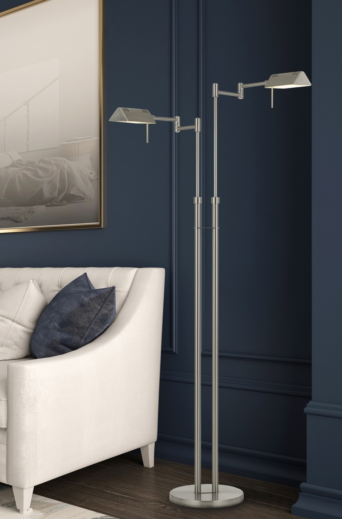Kimsaw Silver Floor Lamp - Thumbnail - Image 2