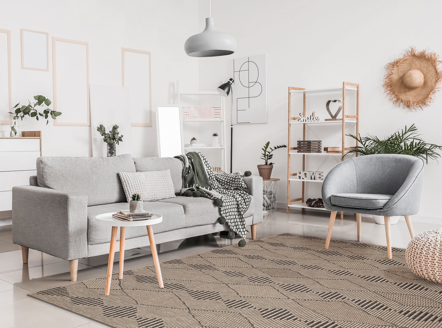 Kinacol Taupe 7'10 Square Indoor/Outdoor Rug - Thumbnail - Image 7